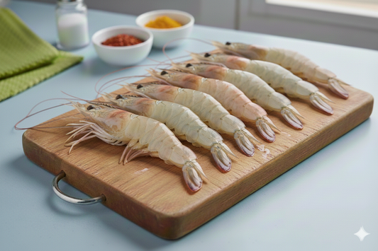 White Prawns / Indian Naaran / Jhinga /